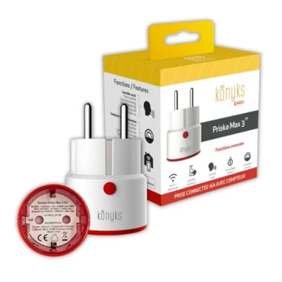Imagen de Konyks Priska Max 3 EU WiFi + BT, funciones avanzadas V3, 16A, contador de consumo, compatible con Alexa y Google Home &amp; Tuya (1)