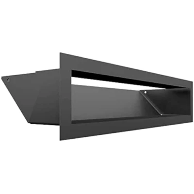 Imagen de Rejilla de ventilación KRATKI AIR aire caliente 9 x 40 cm Grafito escape para chimeneas Entrada en un ángulo 45 grados