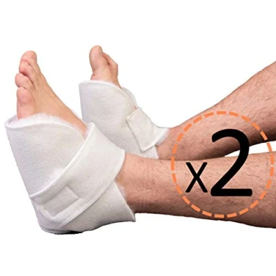 Imagen de Pack 2 Patucos Antiescaras OrtoPrime Cojines Pies Codos Protectores de Cama y Silla Ruedas Taloneras Ortopédicas Colchón Protector Talón Unidades