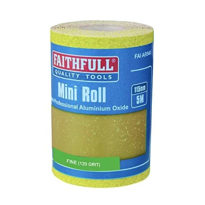 Imagen de Faithfull AR5120Y Accesorio para lijadoras (tamaño: 5m L x 115mm W), color: amarillo
