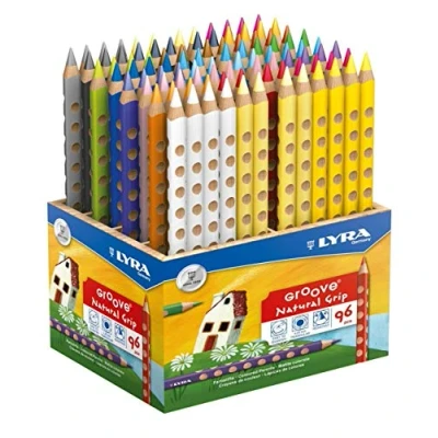 Imagen de Caja de cartón LYRA Groove con 12 lápices colores, Van Dyck marrón