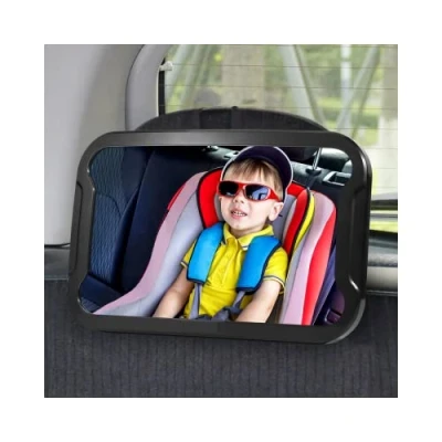 Imagen de Vinabo Espejo Coche Bebé Asiento Trasero, Bebe Amplio Campo de Visión 100% a Prueba Roturas, Cosas para Bebes, Accesorios Esenciales Padres Primerizos