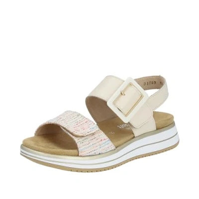 Imagen de Remonte D1j53, Sandalia Mujer, Blanco Multi Porcelana 60, 36 EU