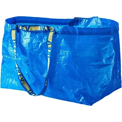Imagen de Juego de 15 bolsas grandes Ikea Frakta para la compra o colada, color azul, polipropileno, Pack