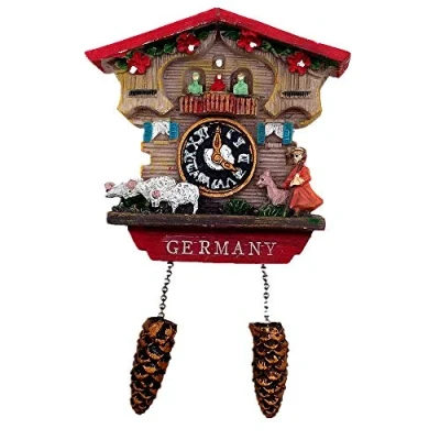 Imagen de Imán para nevera con diseño de reloj cuco, estilo alemán, recuerdo viaje, colección regalo, decoración el hogar o la cocina