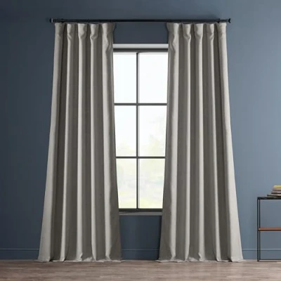 Imagen de HPD Half Price Drapes BOCH LN18511 108 Cortina Opaca (Lino, 50 X cm), Color Rosa, Tejido Mixto de poliéster., marrón, 120