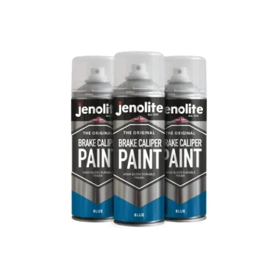 Imagen de JENOLITE Pintura para pinza de freno AZUL Restaurar y transformar pinzas automóviles 3x400ml RAL 5017