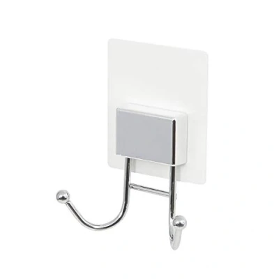 Imagen de Compactor BESTLOCK MAGIC BATH Doble Gancho Adhesivo, Tamaño M, 10,5x4,5x13 cm, Cromo
