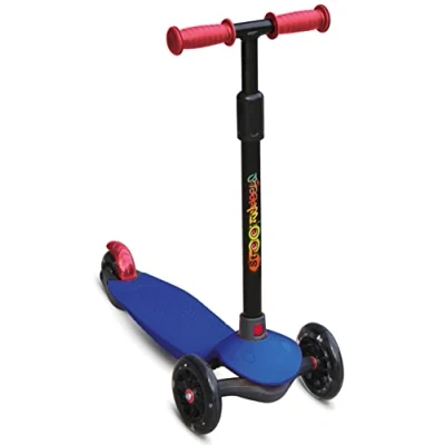Imagen de DEQUBE Patinete Infantil 3 Ruedas Ajustable con LED y Freno Trasero Plegable fácil de Transportar. Ultraligero Seguro. para niños 2 a 7 años. Color Azul (914D00019)