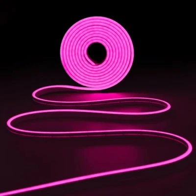 Imagen de Ibiza NEON500 PINK Tira de Luz LED Neón Rosa 5 metros Silicona IP65 Cortable y flexible Con adaptador principal Personalizable