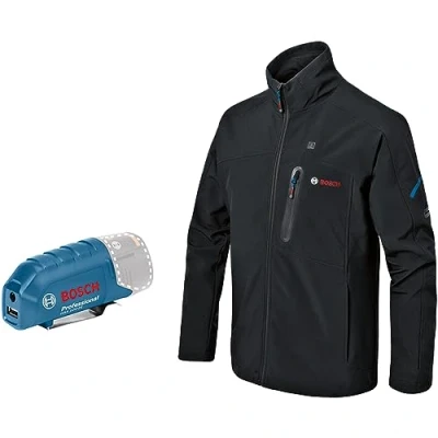 Imagen de Bosch Professional GHJ 12+18V XA Chaqueta calefactable a batería (Softshell, negra, talla L, sin batería)