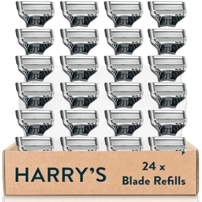 Imagen de Harry&#039;s cuchillas de afeitar para hombres 24 repuesto con recortador precisión, 5 antifricción, hombre, en húmedo,
