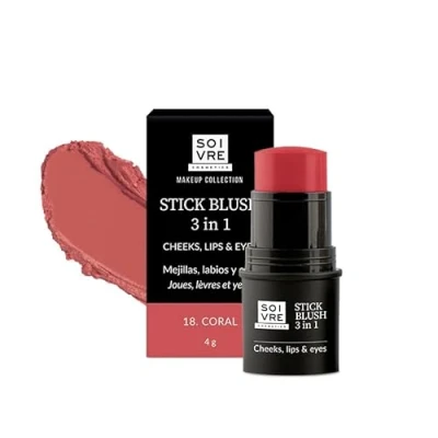 Imagen de Soivre Stick Blush 3 in 1 Coral Mejillas, Labios y Ojos