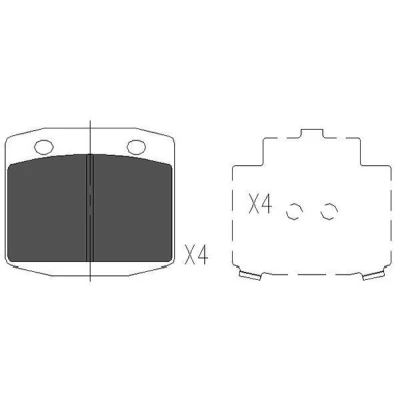 Imagen de KAVO PARTS KBP 6570 Juego de pastillas freno NISSAN: Datsun Familiar
