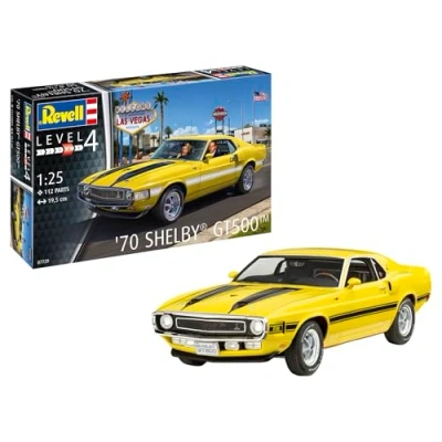 Imagen de Revell Modelismo I &#039;70 Shelby Mustang GT500 Kit de construcción Escala 1:25 120 piezas Juego manualidades a partir 12 años Modelo detallado Coche deportivo Auténtica réplica