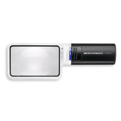 Imagen de ESCHENBACH OPTIK MobiluxLED Lupa de mano con iluminación LED (3 unidades, tamaño la lente: 90 x 54 mm)