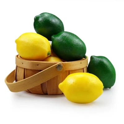 Imagen de Lorigun 12 Piezas de Limones Artificiales, Frutas Falsas, limón para decoración del hogar, limón, Color Doble (6 Verdes + 6 Amarillos)