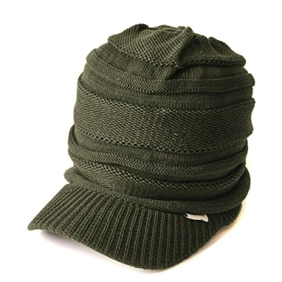 Imagen de CHARM Gorro Invierno Hombre Mujer con Visera Gorra Gorras De Sombrero Esqui Deporte Caliente Holgado Marrón