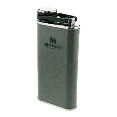 Imagen de Stanley Classic Wide Mouth Flask 0.23L with Never Lose Cap Petaca de Acero Inoxidable Boca Ancha Para Llenar y Verter Fácilmente Anti Fugas Sin BPA Hammertone Green