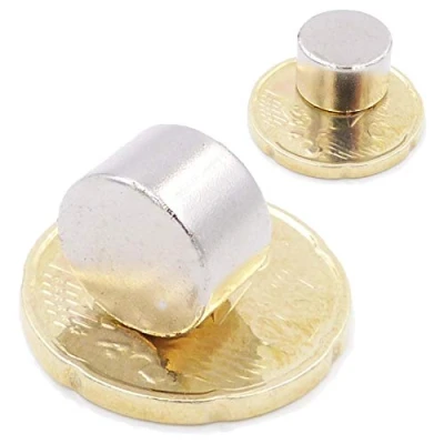 Imagen de Brudazon 10 Mini imanes Discos 12x8mm N52 nivel más fuerte Los de neodimio ultra fuertes Imán del poder para la toma modelo, foto, pizarra blanca Pequeño, redondo y extra