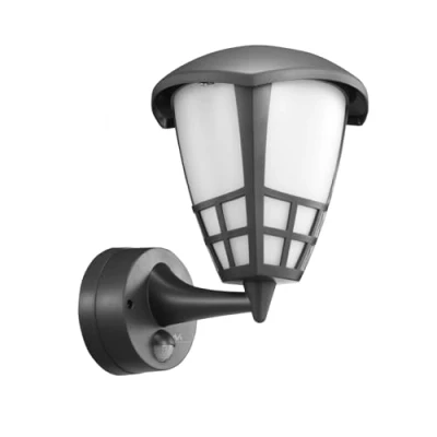 Imagen de Maclean MCE518 GR Aplique de Exterior con Sensor Movimiento por Infrarrojos, Iluminación Exterior, IP65 Resistente al Agua, 1xE27 Carga máx.: 60 W, Rango Detección: máx. max. 12 m