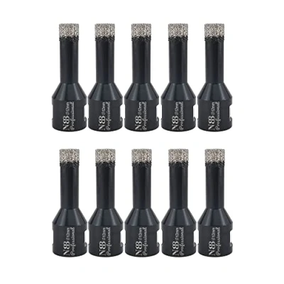 Imagen de NBB Broca de diamante con M14, corona para taladrar en seco y húmedo profesionalmente porcelana dura, cerámica, baldosas, granito, mármol, azulejo, Amoladora Angular (12mm x10pcs)