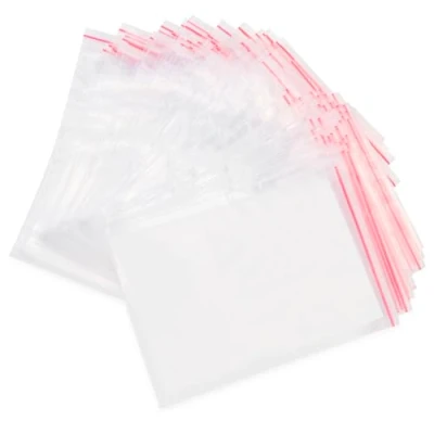 Imagen de Baxcdyswe 100 PCS Bolsas Plastico Transparente, x 150 mm Cierre Zip Autocierre, Bolsitas, Hermeticas Ziplock Bags Reutilizable Bolsa Almacenamiento Cremaller