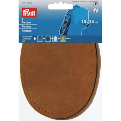 Imagen de Prym Parches de Cuero sintético Cosido 14x10 cm, Beige, 14 x 10 Camel, 2 Stück