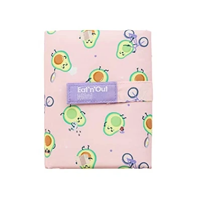 Imagen de Roll&#039;eat ® Mr. Wonderful Bolsa Térmica Impermeable Convertible en Mantel, Reutilizable y Ecológica sin BPA con Cremallera, para el Colegio, Excursiones Viajes, Color Avocado Eat&#039;n&#039;out Mini