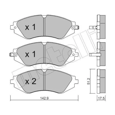 Imagen de Juego de pastillas METELLI 22 0294 0
