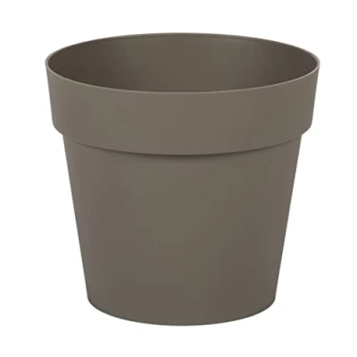 Imagen de EDA Maceta Redonda Toscana Ø 15 cm Volumen 1,6 L 15,3 x 13,7 Gris Pardo