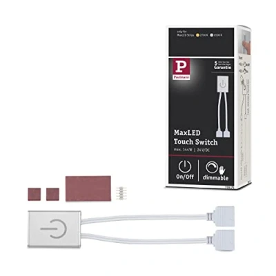 Imagen de Paulmann 70975 Strip MaxLED Touch Switch máx. 144 W, regulable, tira de luz, plateado, cinta metal, LED
