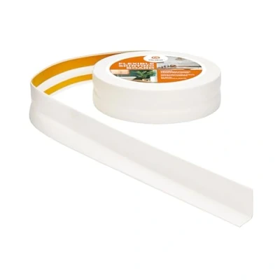 Imagen de Rodapiés Flexible Autoadhesivo Rodapié Plegable para Cocina Baño Cinta de sellado Perfil PVC Estanco Decorativo 32 mm x 23 10 Metros Blanco
