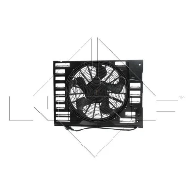 Imagen de NRF 47215 Ventilador de radiador 410 12 400 con bastidor (armazón), Motor sin escobillas BMW: 7