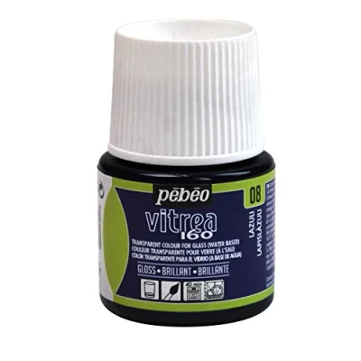 Imagen de Pébéo Pintura Transparente para Vidrio Vitrea 160C Azul Lapislázuli 45 ML