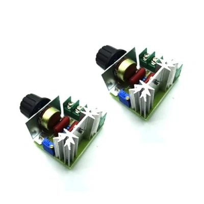 Imagen de TECNOULAB 2 uds AC 50 220V 2000W SCR atenuador regulador de Velocidad del Motor Ajustable termostato