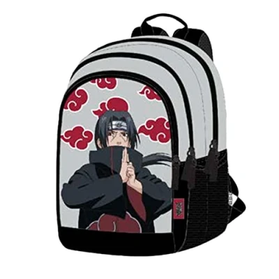 Imagen de NARUTO Mochila Escolar Itachi Doble Compartimento, Unisex niños, Multicolor, Grande