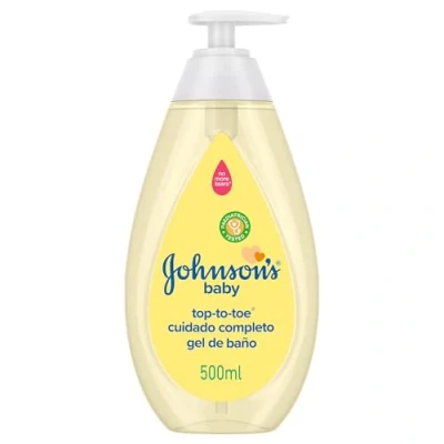Imagen de Johnson&#039;s Baby Top to Toe Wash (1 x 500 ml), gel de baño para bebé con cuidado completo, ducha infantil fórmula No llores más, jabón calmante bebés recién nacidos