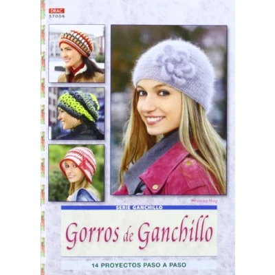 Imagen de GORROS DE GANCHILLO: 14 PROYECTOS PASO A (LABORES GANCHILLO)
