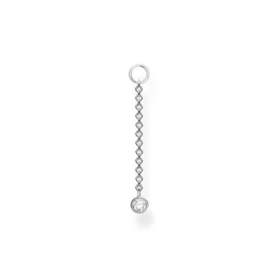 Imagen de THOMAS SABO Pendientes Colgante Piedra Blanca Plata de Ley 925 EP006 051 14, Plateado