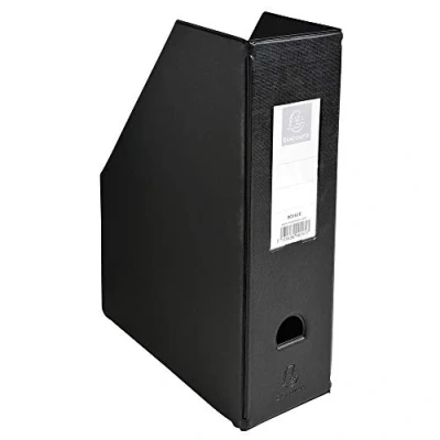 Imagen de Exacompta Ref. 90161E Referenciero de PVC Parte trasera 10 cm Se entrega plano Dimensiones 31,5 x 23,5 Para documentos A4 Color negro