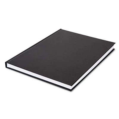 Imagen de Honsell Cuaderno de bocetos DIN A5 Vertical, 96 Hojas, 110 g/m², Encuadernado, Papel Dibujo Puro, borrar, Libre ácidos y Resistente al envejecimiento, Negro Blanco