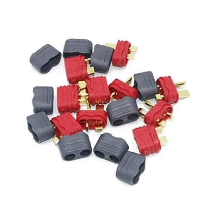 Imagen de Boladge 10 Pares Adaptador de Conector Macho Hembra Enchufe T Deans Style para RC Lipo Batería