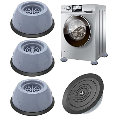 Imagen de Almohadillas de Goma para Lavadoras Universal Patas antivibracion lavadora 4 Piezas Soporte Antivibración/Amortiguador vibraciones accesorios pies y secadora