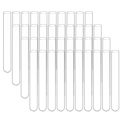Imagen de stonylab Tubos de Ensayo Vidrio, Fondo Redondo Vidrio Borosilicato Transparente con Diámetro 20 mm y Longitud 150 para uso en Laboratorio, Paquete 40