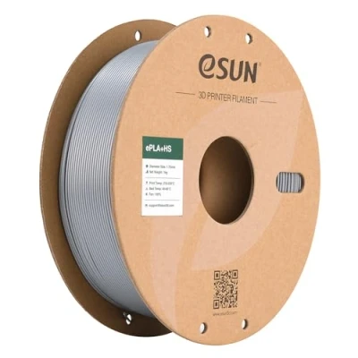 Imagen de eSUN PLA+ Filamento 1.75mm, ePLA+HS para Impresora 3D de Alta Velocidad Precisión Dimensional +/ 0.03mm, Carrete 1KG (2.2 LBS) Impresoras Velocidad,Plata