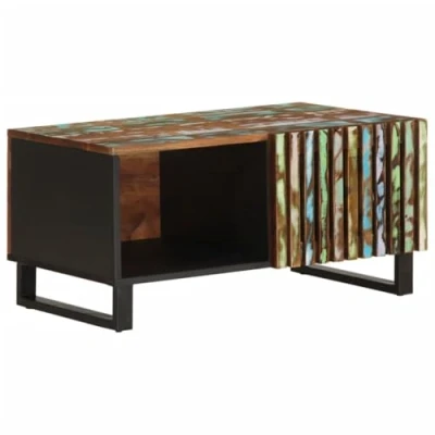 Imagen de vidaXL Mesa de Centro Madera Maciza Acacia 80x51x40 cm, Auxiliar, salón, mesita Centro, sofá, sofá