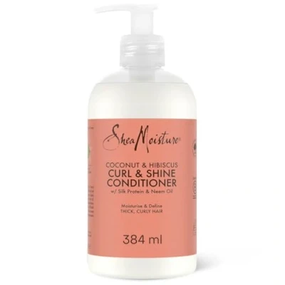 Imagen de Shea Moisture Acondicionador para rizos más brillantes con coco e hibiscus, 384 ml, 1 unidad
