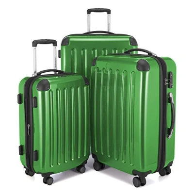 Imagen de HAUPTSTADTKOFFER Alex Tsa R2 Juego de 3 maletas, Maletas rígidas, Trolley, Equipaje viaje mate, Set viaje, TSA, 4 ruedas dobles (S, M y L), Verde