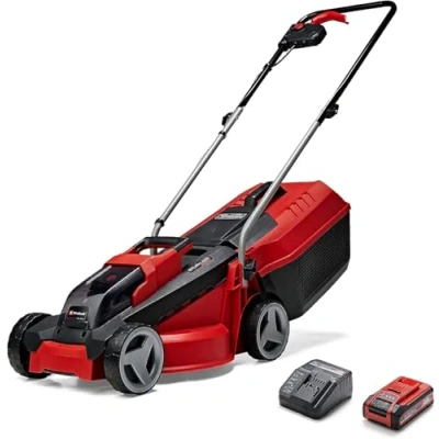 Imagen de Einhell Cortacésped a batería GE cm 18/30 Li Kit Power X Change (18 V, 30 ancho de corte, hasta 150 m², Brushless, 25L bolsa recolectora, 70 mm altura con 3,0 Ah y cargador)